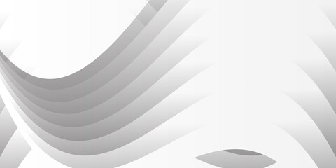 Abstract 3d curve wave white background with blank space of paper layer
