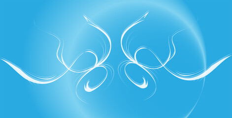 abstract blue florid background illustration.