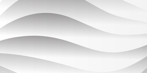 Abstract modern white and gray gradient curved shape with halftone dotted background design