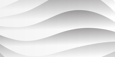 Abstract modern white and gray gradient curved shape with halftone dotted background design