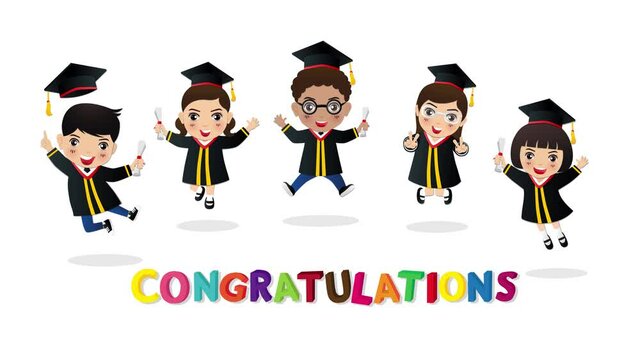 Kids Diploma certificate colorful background.