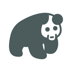 Bear, Panda Icon / gray color