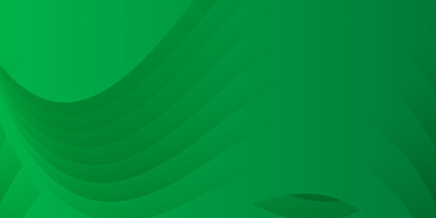 Abstract fluid green wave banner vector background illustration. Fresh green paper waves abstract banner design. Elegant wavy vector background