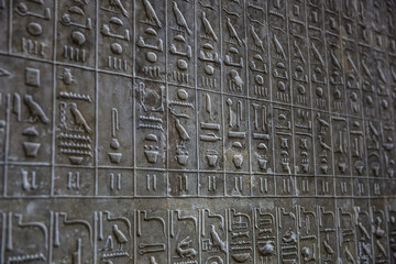 Heiroglyphs and architecture of the Ancient Egyptian era
