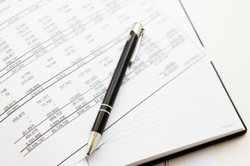 statistics on a white background. Working space. development planning management strategy analysis financial accounting. Business office concept.