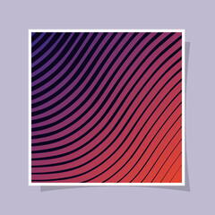 purple orange gradient and striped background frame , Cover disign art abstract texture art and wallpaper theme Vector illustration