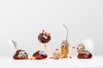 Kastanien und Eicheln