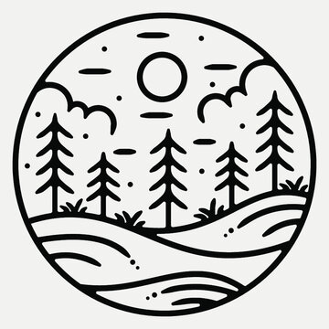 Monolline Vintage Outdoor Badge Design