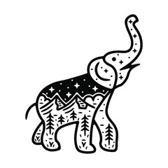 monoline vintage outdoor badge design