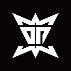 DN Logo monogram with crown up down side design template