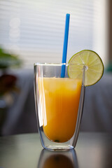 Iced orange juice the cool drink of summer