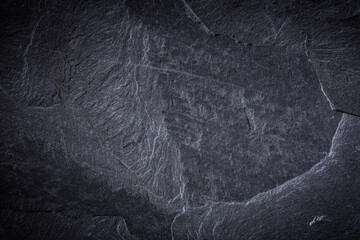 Dark gray or black slate texture, abstract background