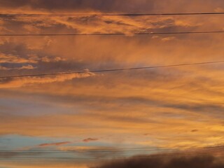 sunset in the sky