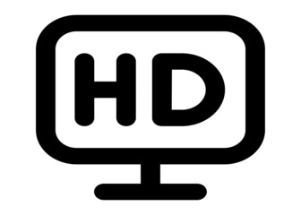 HD icon,HD icon vector, in trendy flat style isolated on white background.HD icon image,HD icon illustration