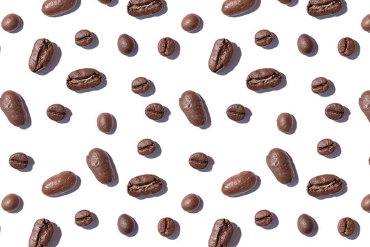 Coffee beans on white background. © lms_lms
