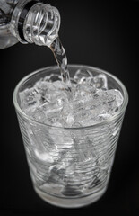 closeup of a refreshing glass of water