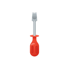 Screwdriver vector illustration, screwdriver flat icon, isolated on white background