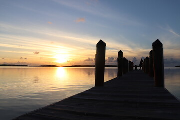 sunset on the pier