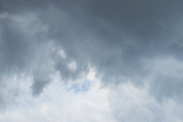 Dark storm clouds in the sky in rainy weather
