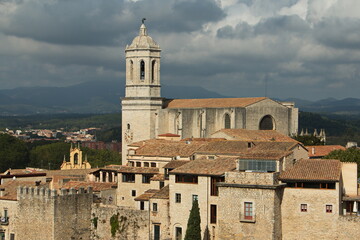 Fototapeta na wymiar Cathedral of Saint Mary of Girona,Catalonia,Spain,Europe 