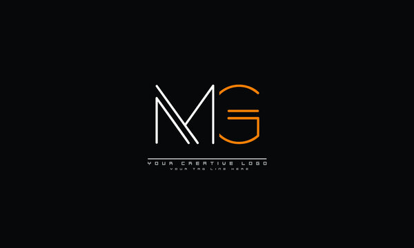 Gm monogram logo with diamond shape and ring Vector Image