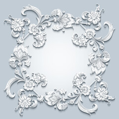 Floral vector vintage border