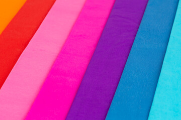 Colorful crepe papers