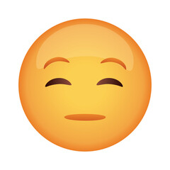 doubtful emoji face classic flat style icon