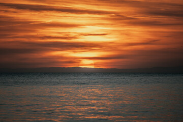 sunset over the sea