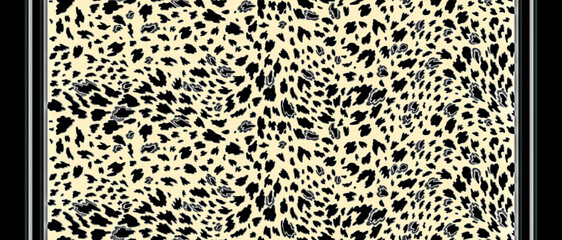 Leopard pattern.Silk scarf design, fashion textile.