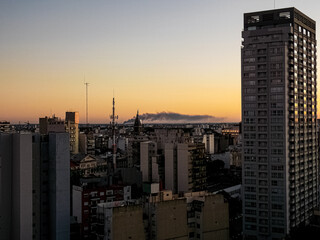 Fototapeta premium sunset over the city
