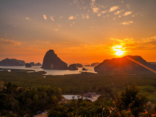 View of sunrise from Samet nangshe viewpoint