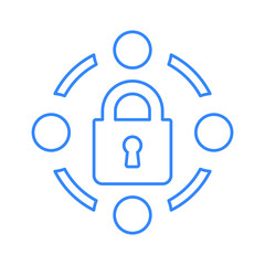 Security lock outline icon design