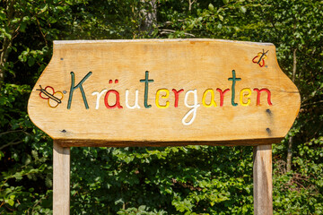 Hinweis auf Kräutergarten
