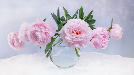 Obraz na płótnie Canvas Pink peony bouquet