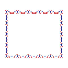 vector frame for text Patriotic garlands border 