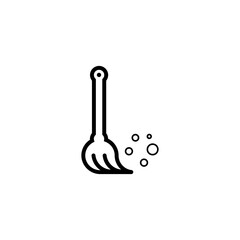 Broom cleaning  icon vector design