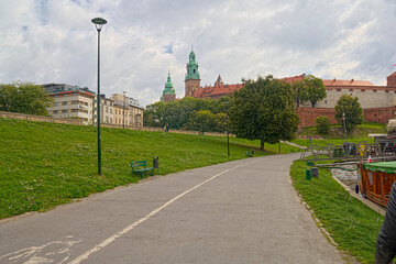 Fototapeta premium A wonderful view of Wawel Castle in Kracow (Poland)
