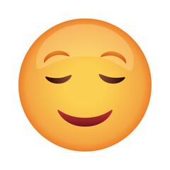 happy emoji face classic flat style icon