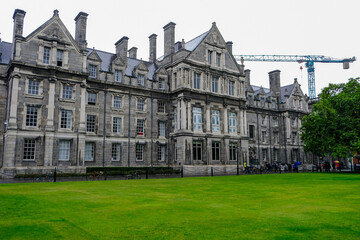 Fototapeta na wymiar Dublin - August 2019: view of Trinity College