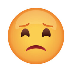 sad emoji face classic flat style icon