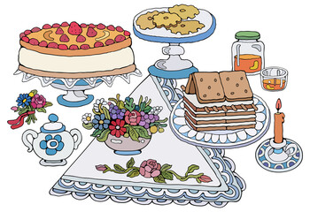 Home Cooking vector illustration.