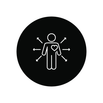 human in love line icon