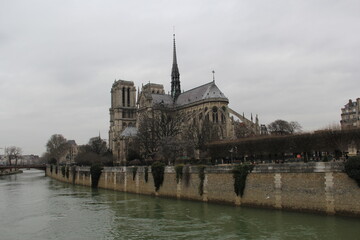 Plakat Notre Dame cathedral in Paris before the fire