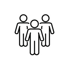 Group of people line icon.