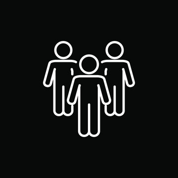 Group of people line icon.