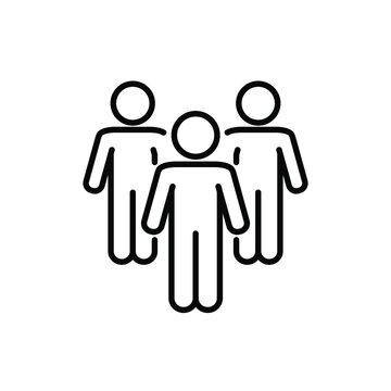 Group of people line icon.