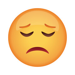 Fototapeta premium sad emoji face classic flat style icon