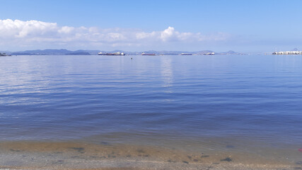 Fototapeta premium view of the city from the sea