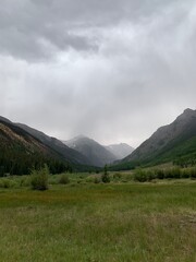 Fototapeta premium landscape with mountains and clouds